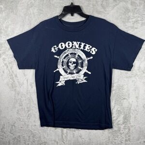 The Goonies Never Say Die Official Licensed T Shirt Men's Size Large Blue